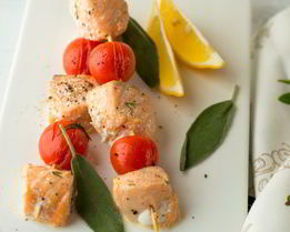 Шашлычки из форели в духовке