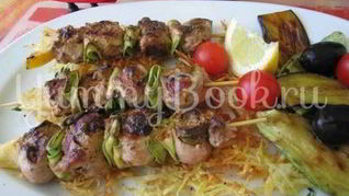 Шашлычки из свинины фаршированные