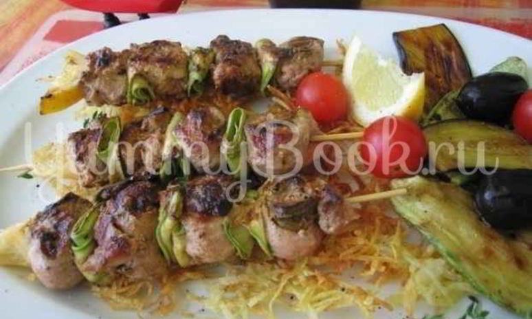 Рецепт шашлычков из свинины фаршированные