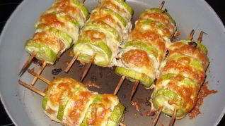 Шашлычки с цукини и фаршем