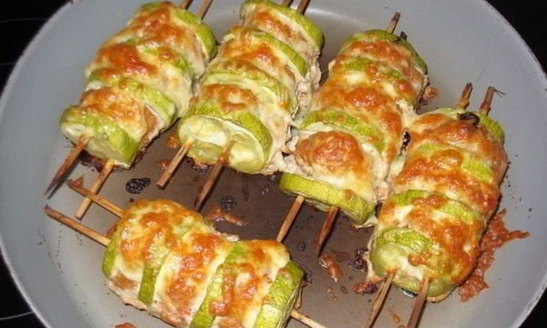 Рецепт шашлычков с цукини и фаршем