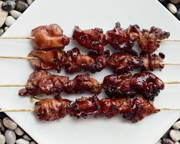 Шашлычки якитори из цесарки