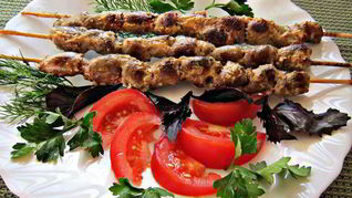 Шашлычок из куриных сердечек