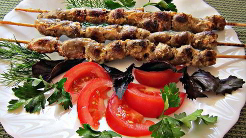 шашлычок из куриных сердечек