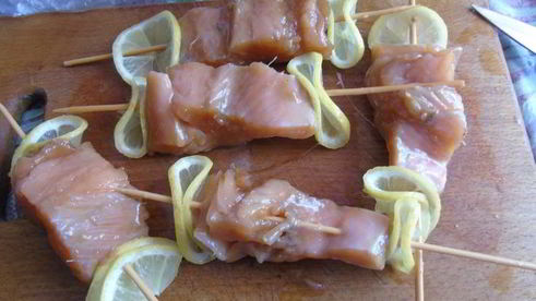 шашлычок из лосося