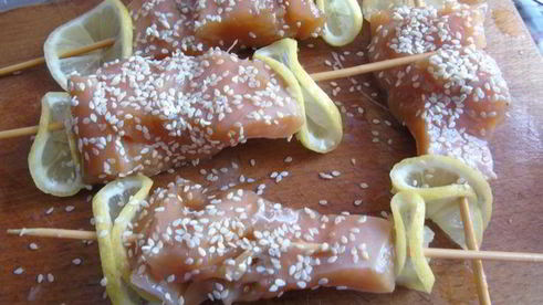 шашлычок из лосося