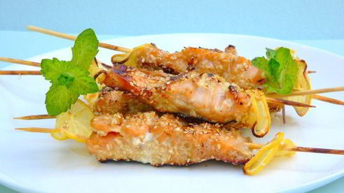 шашлычок из лосося