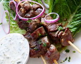 Шашлык из баранины по-гречески