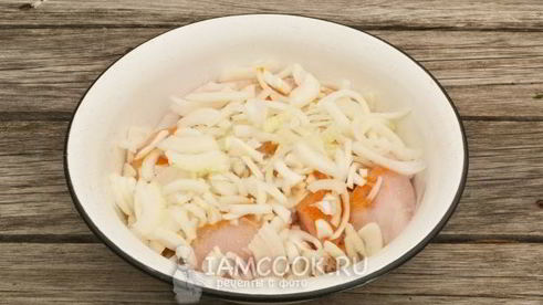 шашлык из курицы с уксусом и луком