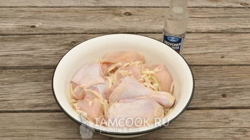 шашлык из курицы с уксусом и луком