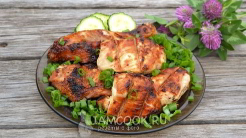 шашлык из курицы с уксусом и луком