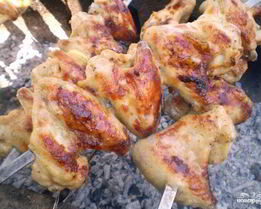 Шашлык из курицы в кефире