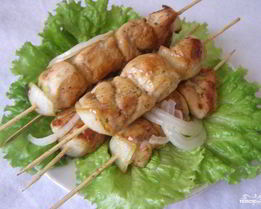 Шашлык из курицы в мультиварке