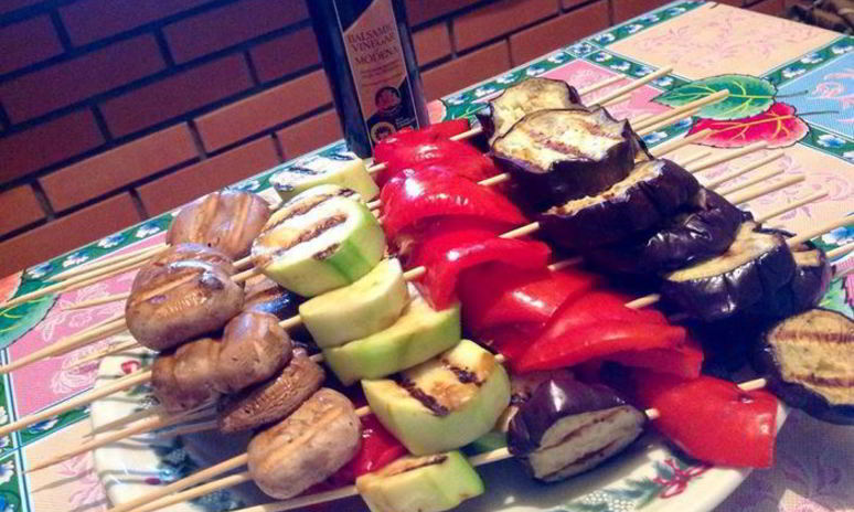 Рецепт шашлыка из овощей-гриль с вкусной заправкой