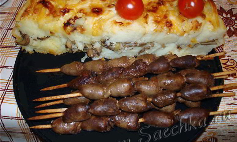 Рецепт шашлыка из сердечек