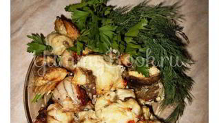 Шашлык из сома в микроволновой печи