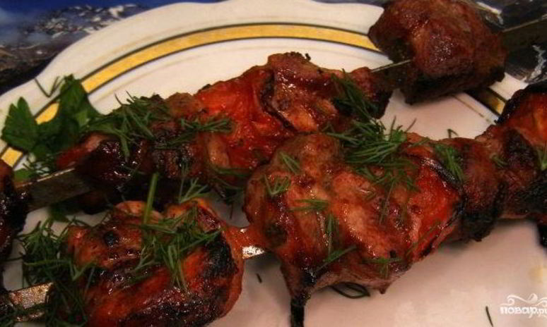 Рецепт шашлыка из свинины в красном вине
