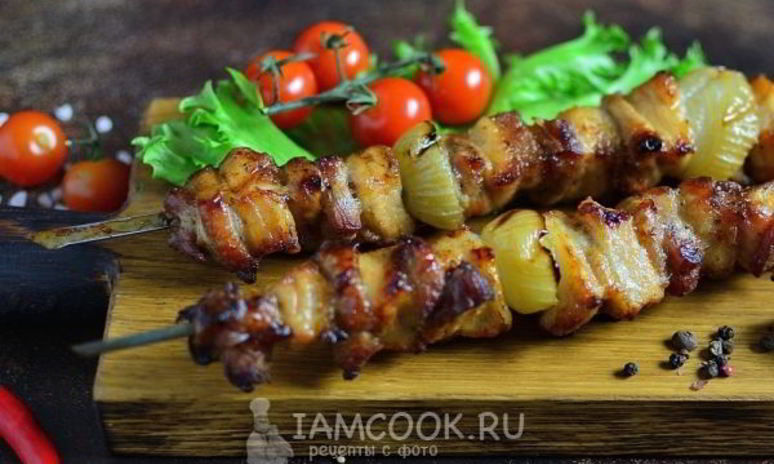 Рецепт шашлыка из свиной грудинки