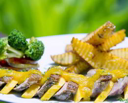 Шашлык из утки с апельсинами