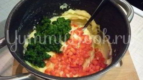 зеленые сырно-картофельные шашлычки на шпажках