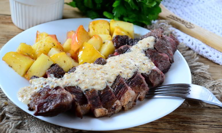 Рецепт французского перченого стейка