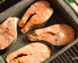 Кижуч стейки в духовке