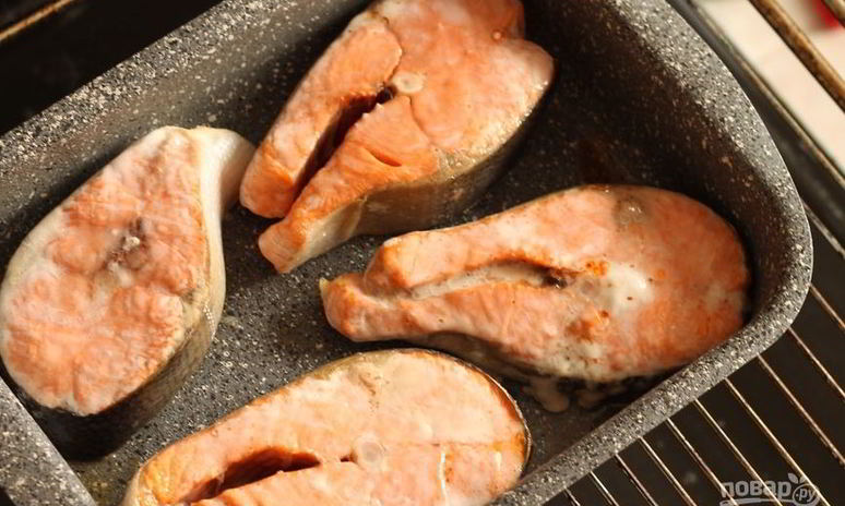 Рецепт кижуча стейки в духовке