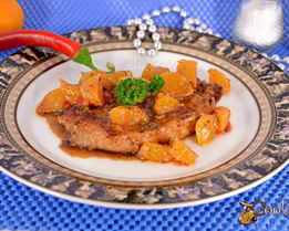 Острые свиные стейки с мандариново-медовым соусом