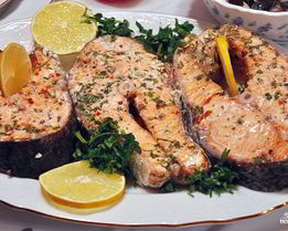 Стейк из рыбы в духовке