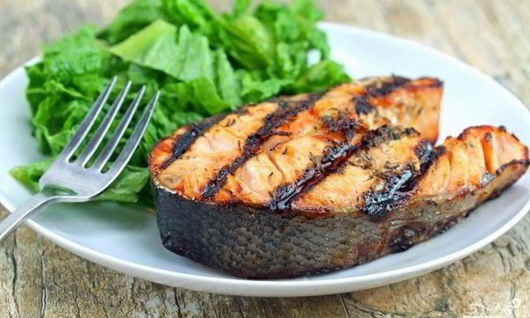 Рецепт стейка из семги на мангале