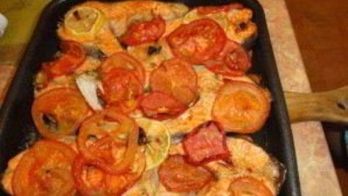 стейк из семги в духовке