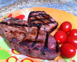 Стейк особый в овощном маринаде