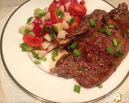Стейк с бальзамическим соусом
