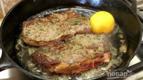 стейк с цитрусами