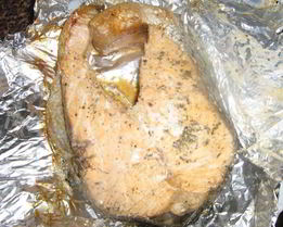 Стейк семги в духовке в фольге