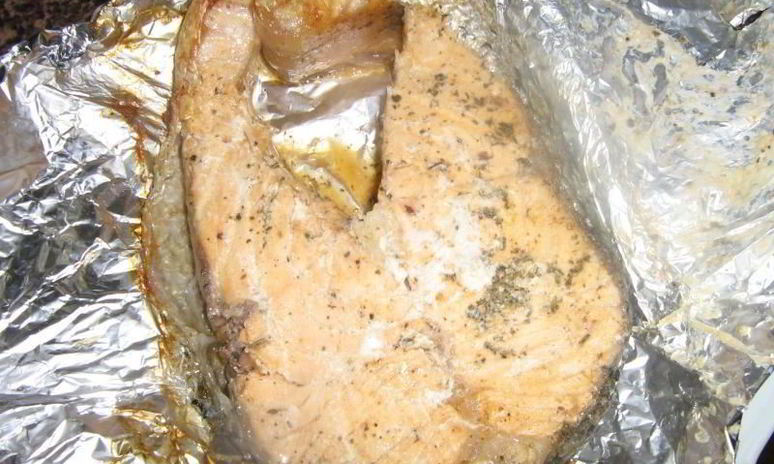 Рецепт стейка семги в духовке в фольге