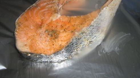 стейк семги в духовке в фольге