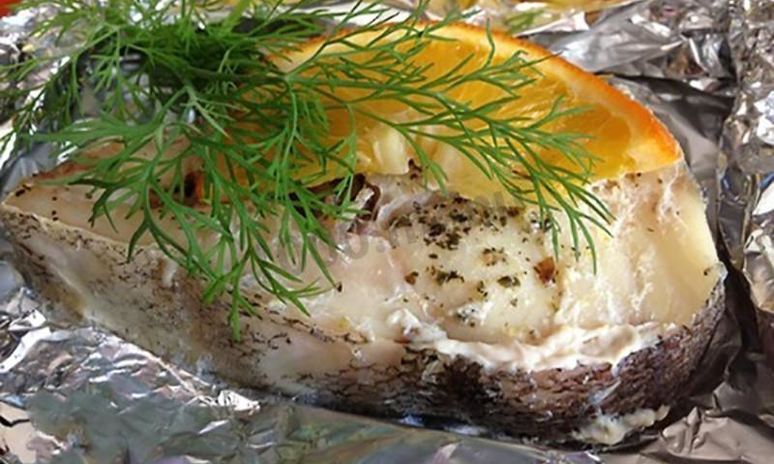 Рецепт стейка трески в духовке в фольге