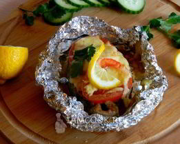 Стейки кеты в духовке