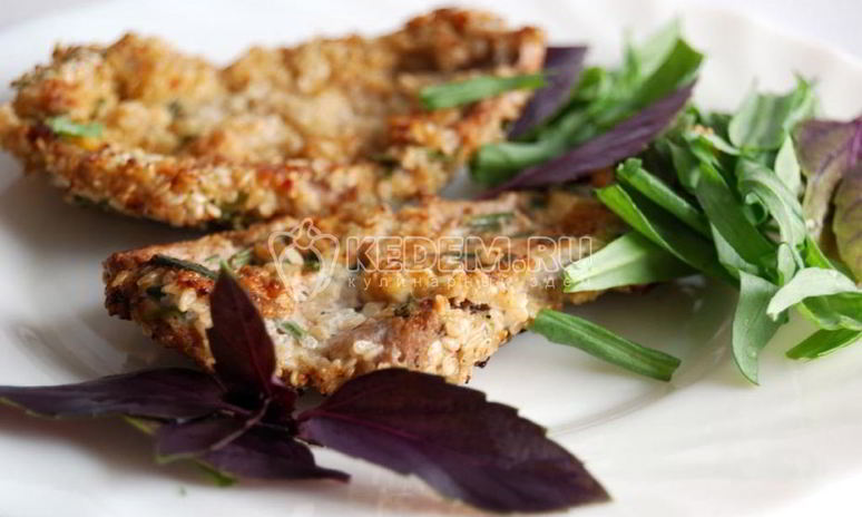 Рецепт стейков в кунжуте и розмарине