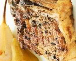 Свиные стейки с грушами