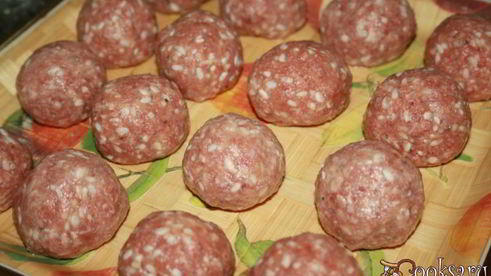 мясные тефтели с фарфалле