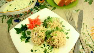 Паровые тефтели Хризантемы