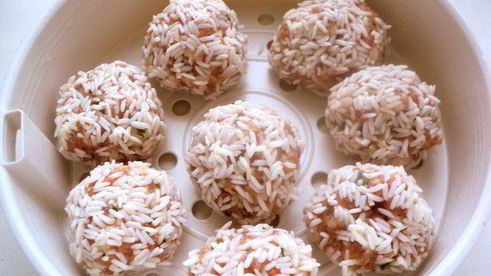 паровые тефтели хризантемы