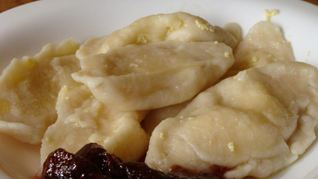 Пышные вареники с творогом на молоке