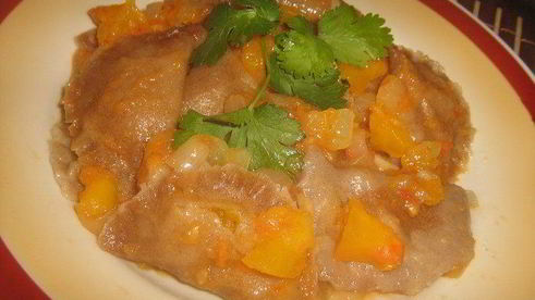 ржаные вареники с тыквой на пару, постные