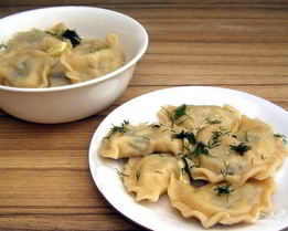 Вареники на молоке с картошкой