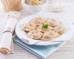 Вареники с гречкой и грибами