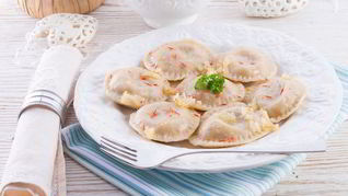 Вареники с гречкой и грибами