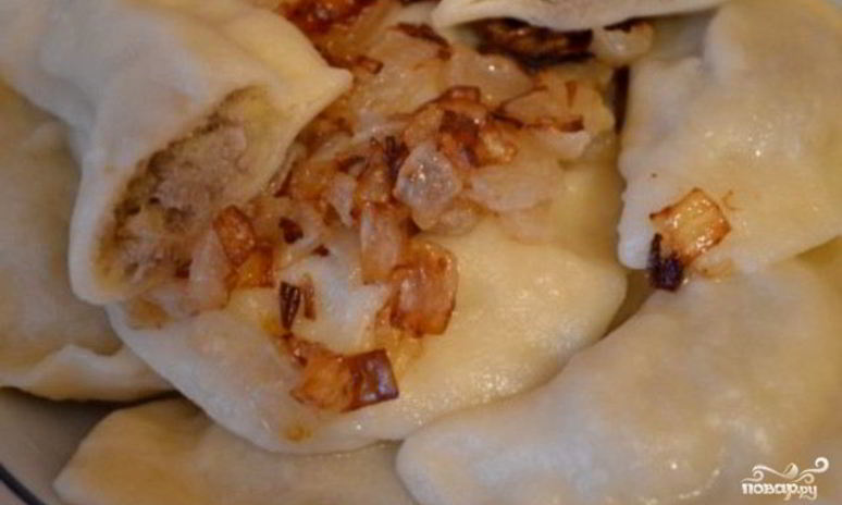 Рецепт вареников с картошкой и печенкой